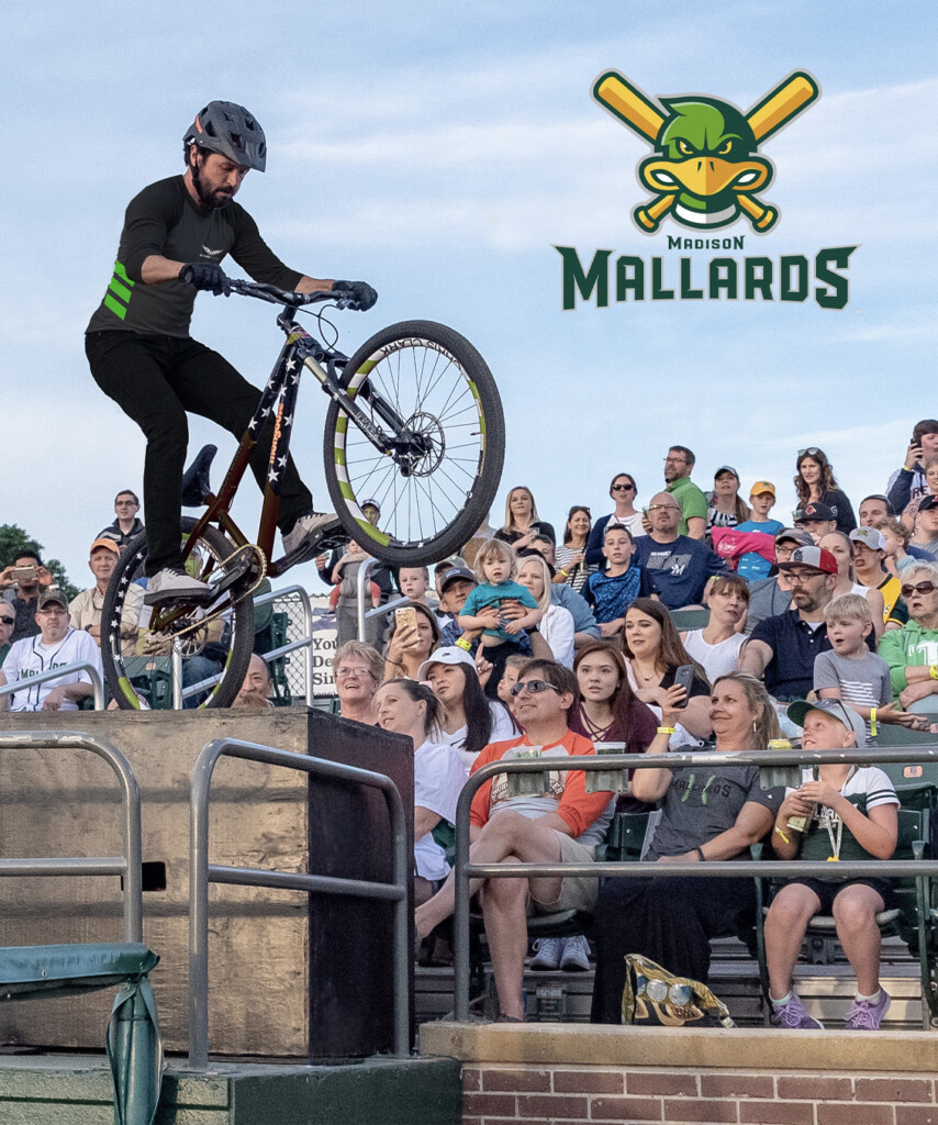 Dialed Action athlete in the stands at the Madison Mallards game!