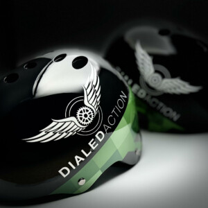 Dialed Action Sports BMX custom painted helmets